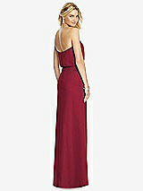 Rear View Thumbnail - Burgundy Full Length Lux Chiffon Blouson Bodice