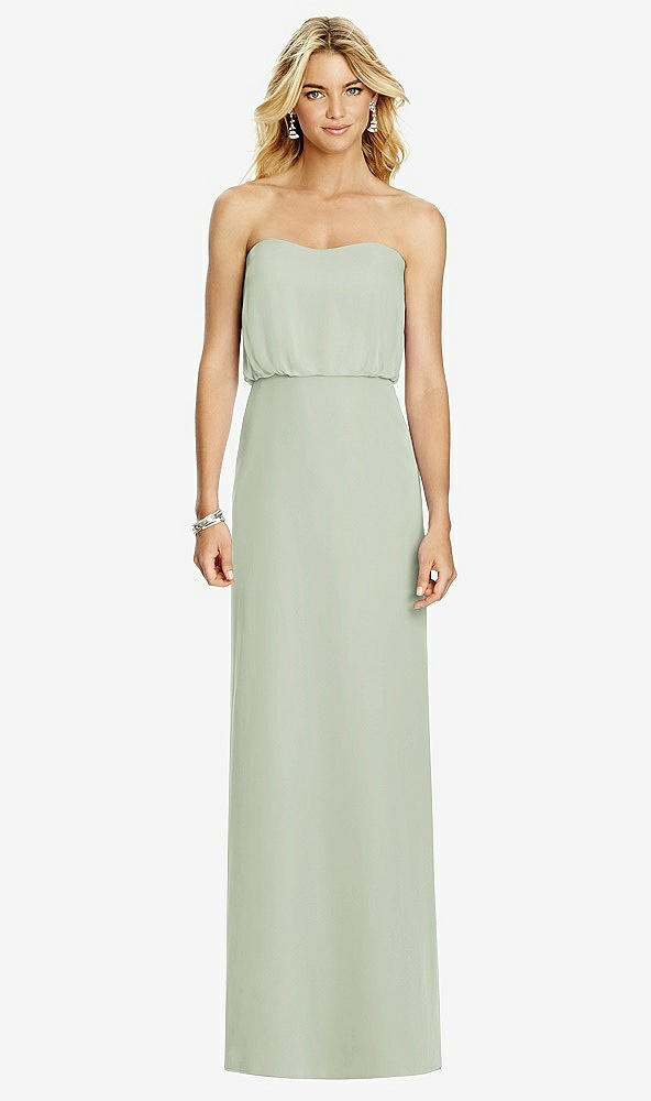 Front View - Celadon Full Length Lux Chiffon Blouson Bodice