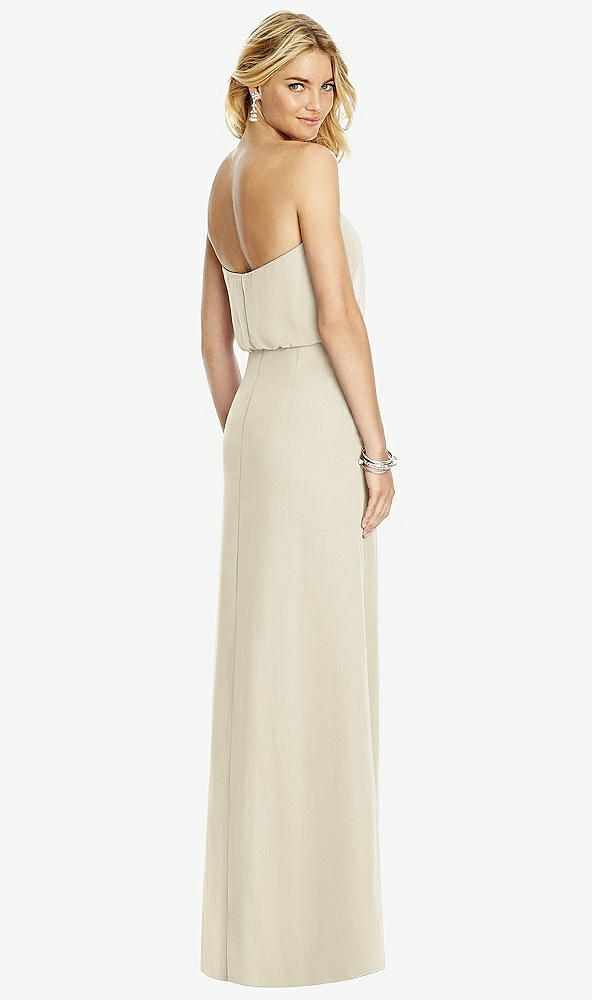 Back View - Champagne Full Length Lux Chiffon Blouson Bodice