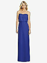 Front View Thumbnail - Cobalt Blue Full Length Lux Chiffon Blouson Bodice