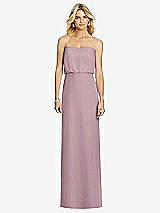 Front View Thumbnail - Dusty Rose Full Length Lux Chiffon Blouson Bodice