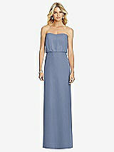 Front View Thumbnail - Larkspur Blue Full Length Lux Chiffon Blouson Bodice