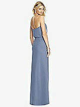 Rear View Thumbnail - Larkspur Blue Full Length Lux Chiffon Blouson Bodice