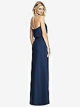 Rear View Thumbnail - Midnight Navy Full Length Lux Chiffon Blouson Bodice