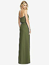 Rear View Thumbnail - Olive Green Full Length Lux Chiffon Blouson Bodice