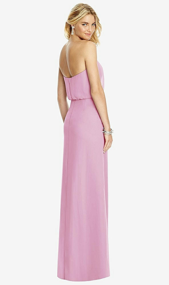 Back View - Powder Pink Full Length Lux Chiffon Blouson Bodice