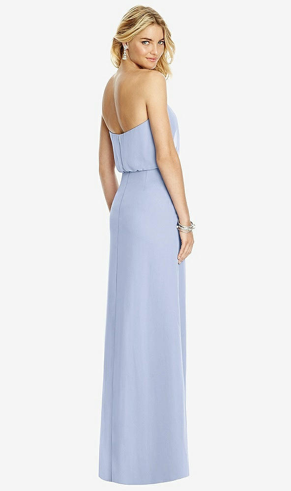 Back View - Sky Blue Full Length Lux Chiffon Blouson Bodice