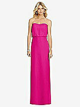 Front View Thumbnail - Think Pink Full Length Lux Chiffon Blouson Bodice