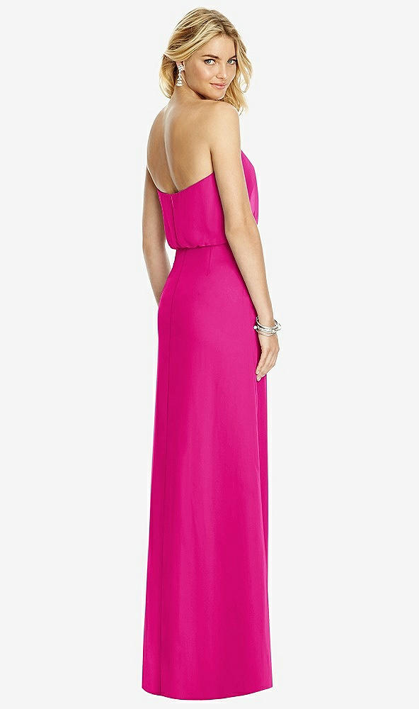 Back View - Think Pink Full Length Lux Chiffon Blouson Bodice