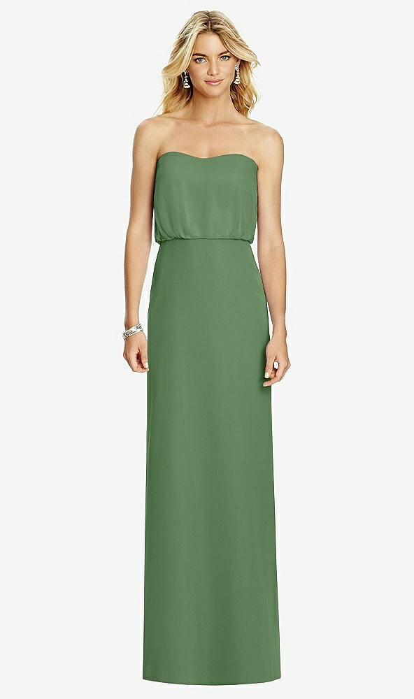 Front View - Vineyard Green Full Length Lux Chiffon Blouson Bodice