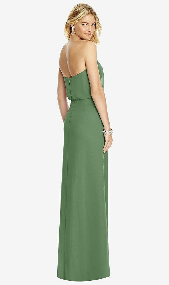 Back View - Vineyard Green Full Length Lux Chiffon Blouson Bodice