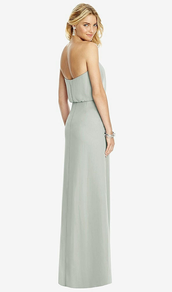 Back View - Willow Green Full Length Lux Chiffon Blouson Bodice