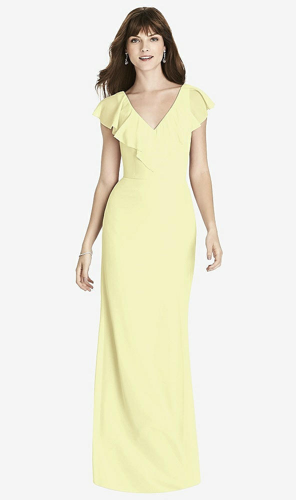 Front View - Butter Yellow After Six Bridesmaid Dress 6779