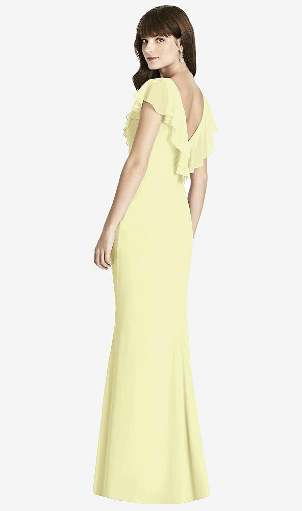 Back View - Butter Yellow After Six Bridesmaid Dress 6779