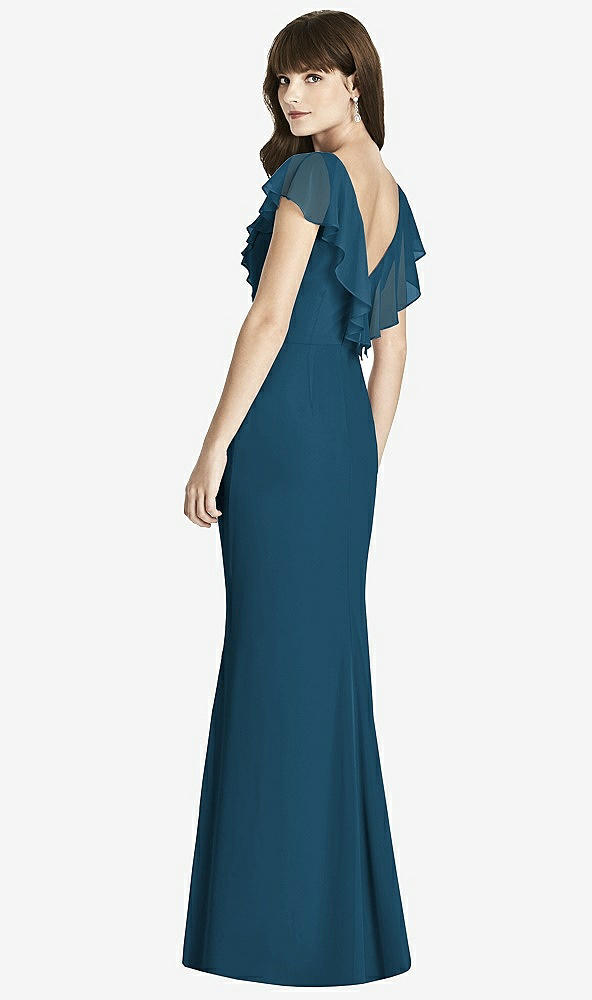 Back View - Atlantic Blue After Six Bridesmaid Dress 6779