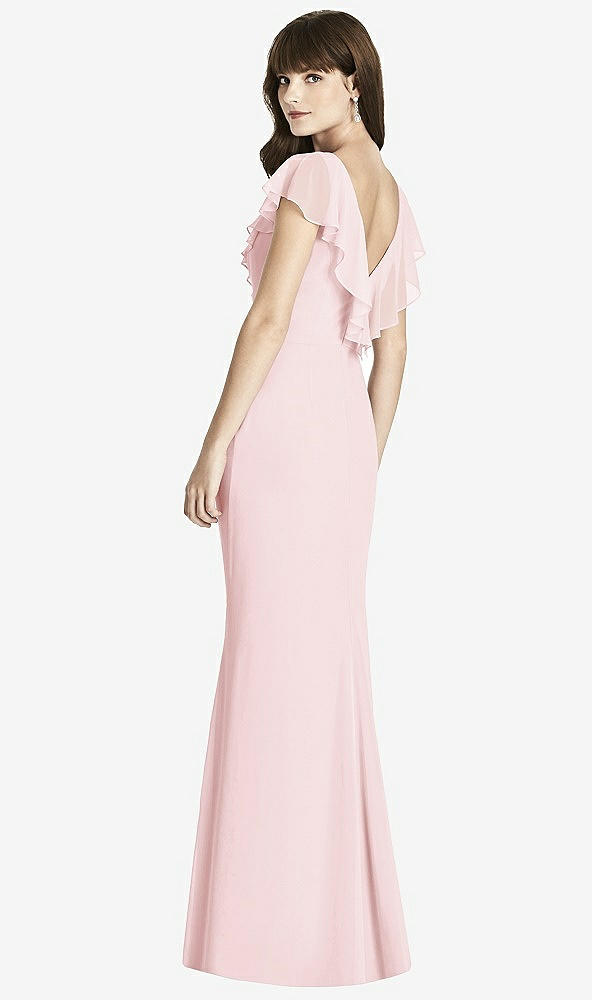 Back View - Ballet Pink After Six Bridesmaid Dress 6779