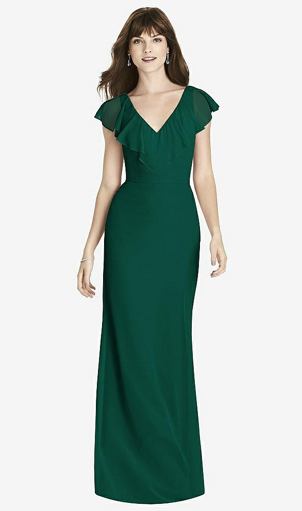 Front View - Hunter Green After Six Bridesmaid Dress 6779