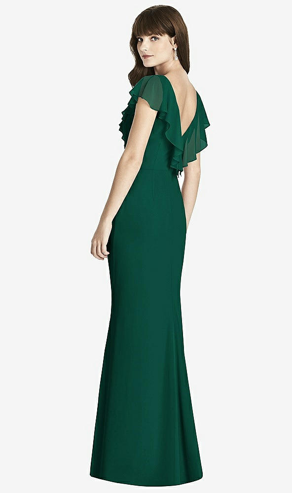 Back View - Hunter Green After Six Bridesmaid Dress 6779