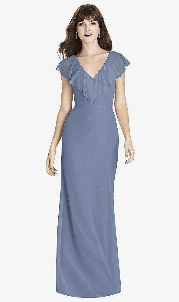 Front View - Larkspur Blue After Six Bridesmaid Dress 6779