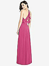 Front View Thumbnail - Tea Rose Ruffled Strap Cutout Wrap Maxi Dress