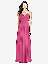 Rear View Thumbnail - Tea Rose Ruffled Strap Cutout Wrap Maxi Dress