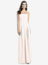 Alt View 1 Thumbnail - Blush Strapless Pleated Skirt Crepe Dress with Pockets