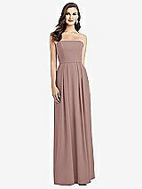 Alt View 1 Thumbnail - Sienna Strapless Pleated Skirt Crepe Dress with Pockets