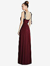 Rear View Thumbnail - Cabernet Tie Shoulder A-Line Maxi Dress