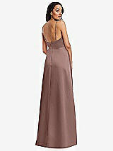 Rear View Thumbnail - Sienna Adjustable Strap Faux Wrap Maxi Dress with Covered Button Details