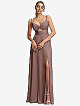 Front View Thumbnail - Sienna Triangle Cutout Bodice Maxi Dress with Adjustable Straps