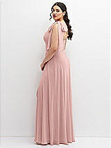 Alt View 2 Thumbnail - Rose Chiffon Convertible Maxi Dress with Multi-Way Tie Straps