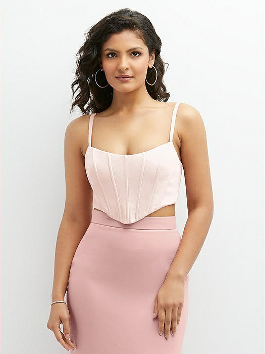 Crepe Mix-and-Match Midriff Corset Top 