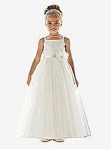 Front View Thumbnail - Ivory Flower Girl Dress FL4020