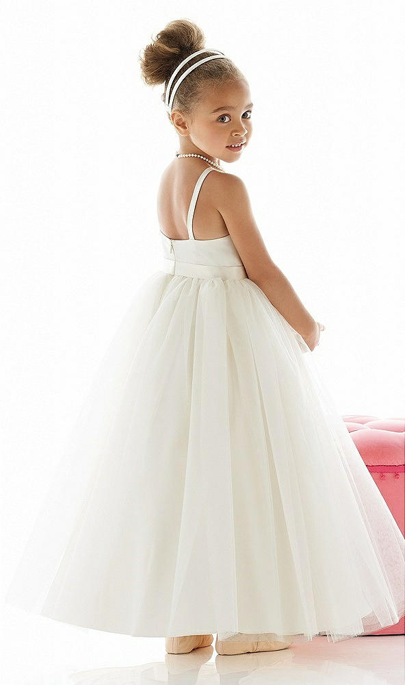 Back View - Ivory Flower Girl Dress FL4020