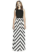 Front View Thumbnail - Stripe & Black Dessy Collection Junior Bridesmaid Dress JR536P