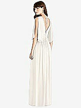 Rear View Thumbnail - Ivory Split Sleeve Backless Chiffon Maxi Dress