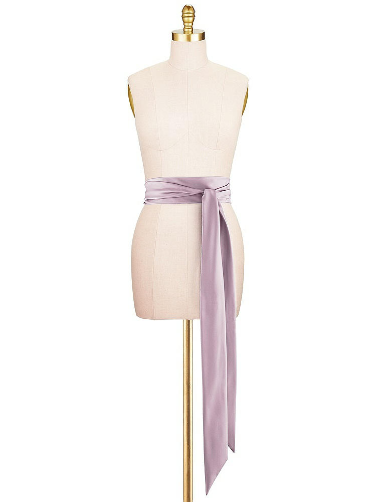 Front View - Suede Rose Satin Twill Wedding Sash