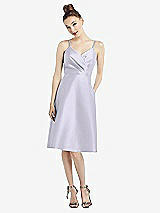 Front View Thumbnail - Silver Dove Draped Faux Wrap Cocktail Dress with Pockets