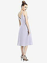 Rear View Thumbnail - Silver Dove Draped Faux Wrap Cocktail Dress with Pockets