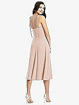 Rear View Thumbnail - Cameo Bustier Crepe Midi Dress with Adjustable Bow Straps