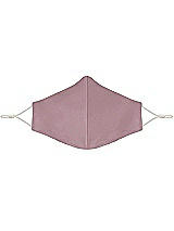 Front View Thumbnail - Dusty Rose Satin Twill Reusable Face Mask