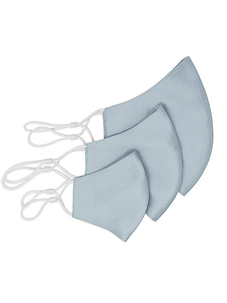 Back View - Mist Satin Twill Reusable Face Mask