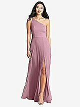 Front View Thumbnail - Dusty Pink Bella Bridesmaids Dress BB130