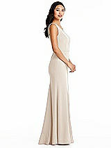 Side View Thumbnail - Oat Bella Bridesmaids Dress BB138