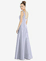 Rear View Thumbnail - Silver Dove Sleeveless Square-Neck Princess Line Gown with Pockets