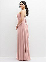 Alt View 5 Thumbnail - Rose Chiffon Convertible Maxi Dress with Multi-Way Tie Straps