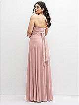 Alt View 6 Thumbnail - Rose Chiffon Convertible Maxi Dress with Multi-Way Tie Straps