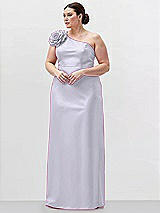 Alt View 1 Thumbnail - Silver Dove Oversized Flower One-Shoulder Satin Column Dress