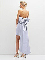 Rear View Thumbnail - Silver Dove Strapless Satin Column Mini Dress with Oversized Bow