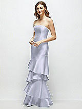 Side View Thumbnail - Silver Dove Strapless Bodycon Maxi Dress with Tiered Ruffle Skirt